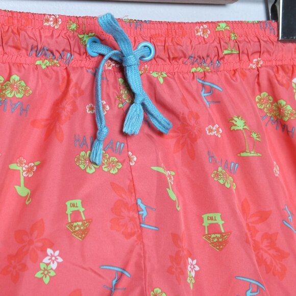 Love by Candy Couture Coral Pink Running Shorts Beach Summer Hawaii Print Medium - Picture 5 of 5